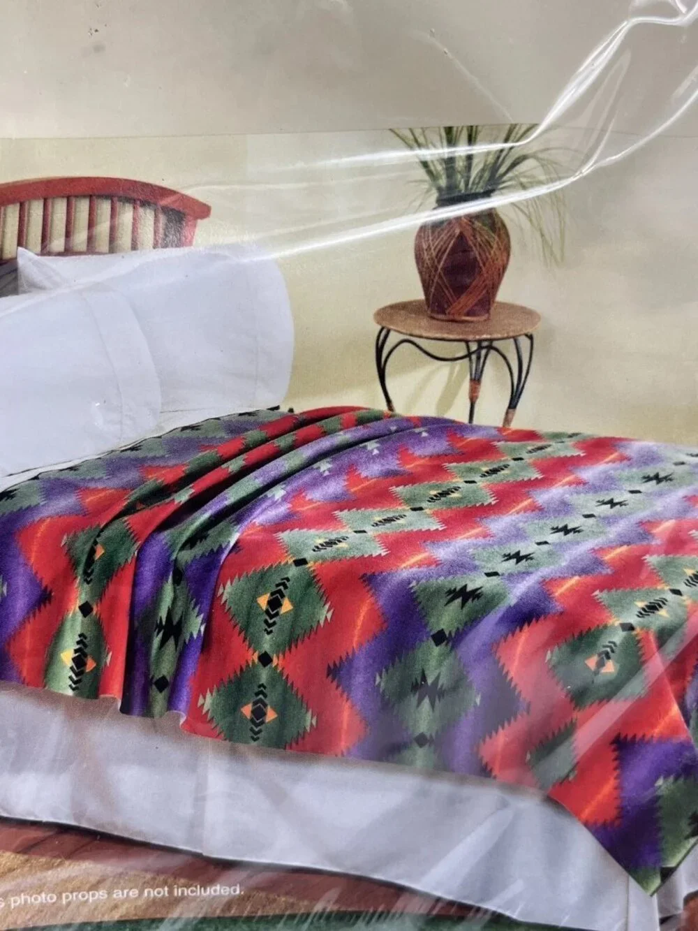 Brand New Beautiful Mainstays Cheyenne Blanket Southwestern Pattern Queen/King